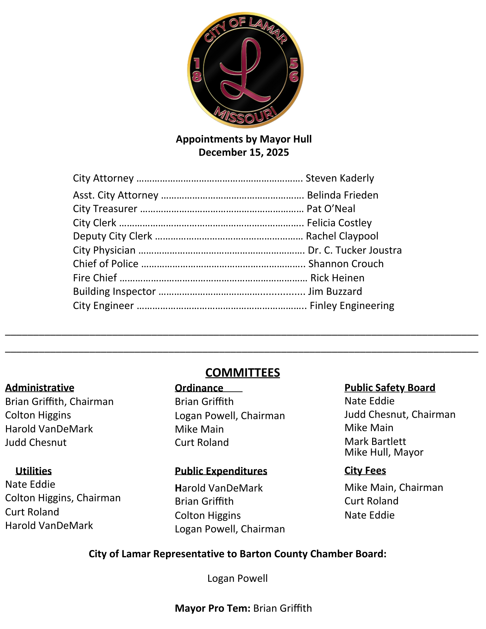 aPPOINTMENTS 2025 (1)